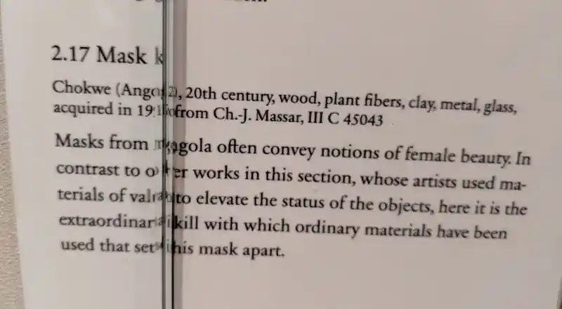 Mask from Chokwe Angola, four-point sign on the forehead, Bode Museum, Ethnologisches Museum
